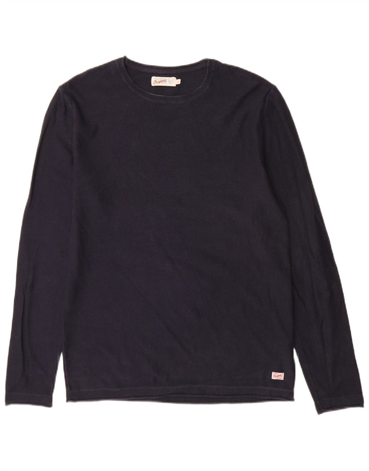 Męski sweter Jack & Jones z okrągłym dekoltem, duży, granatowy