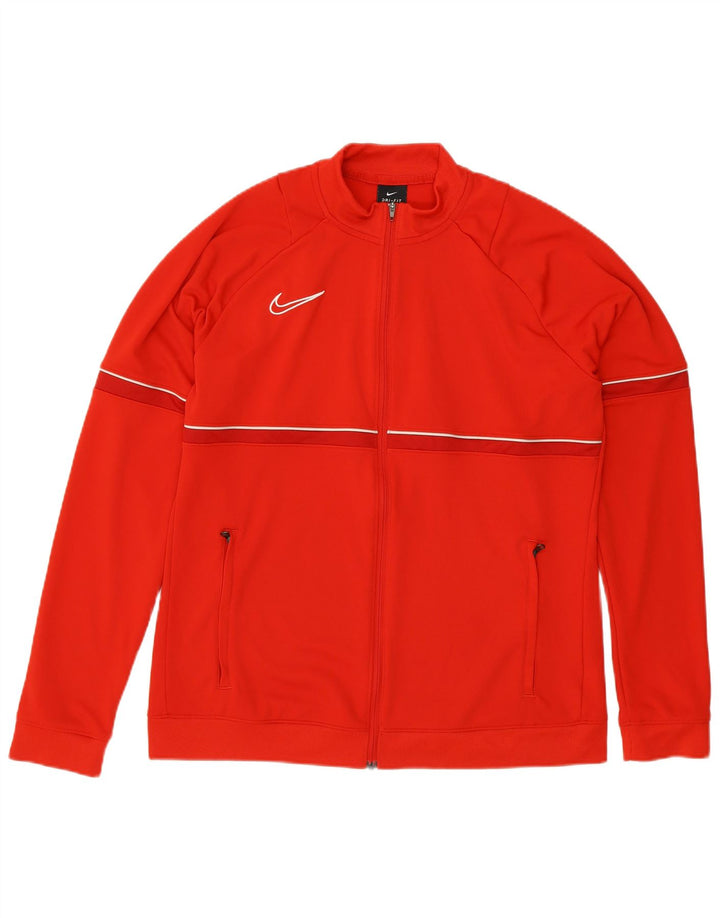Męska kurtka dresowa Nike Dri Fit, duża, czerwona, poliestrowa