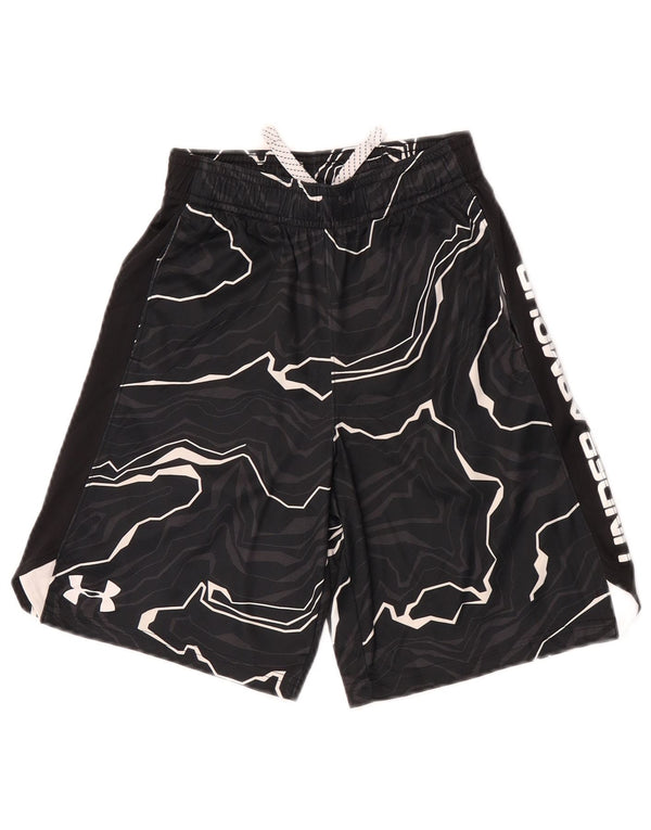Chłopięce spodenki sportowe Under Armour z grafiką, 7-8 lat, małe, czarne sportowe