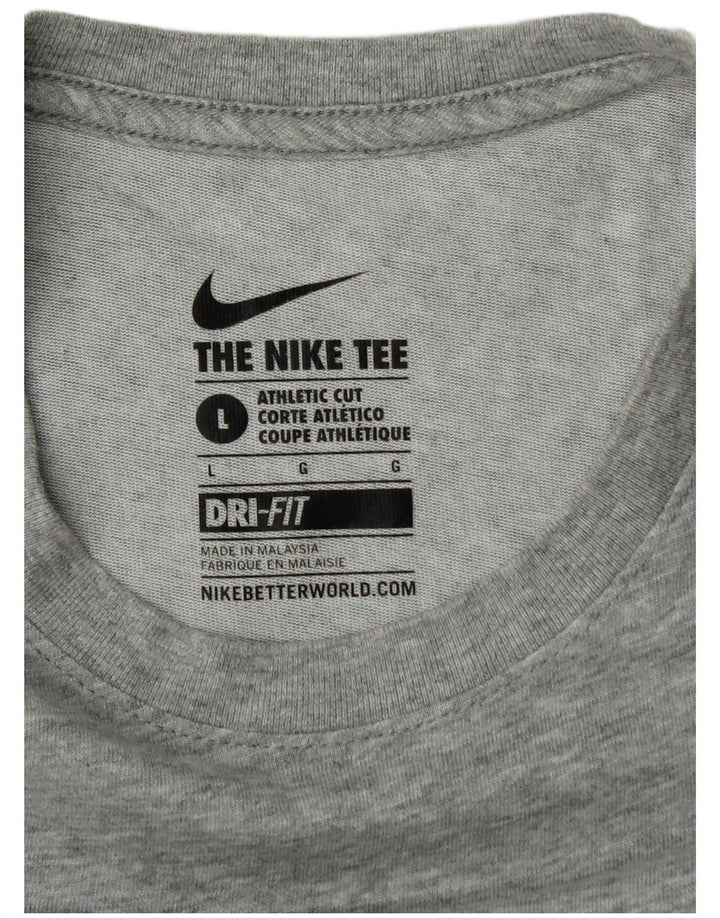Męski T-shirt Nike Athletic Fit Graphic Top, duży, szary, nakrapiany