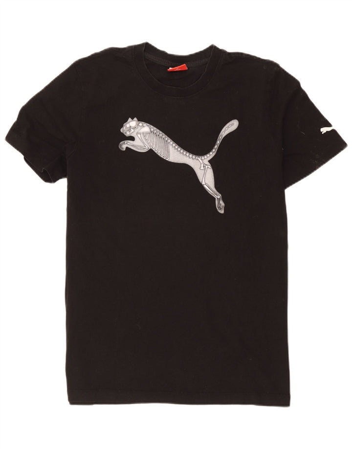Męska koszulka z grafiką Puma Top, średnia czarna, z blokami kolorów