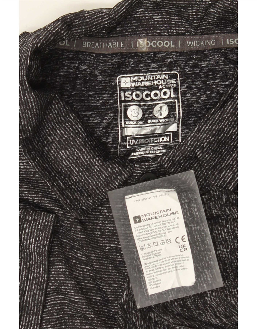 Męska koszulka polo IsoCool Mountain Warehouse, średnioszara, nakrapiana poliamidowa