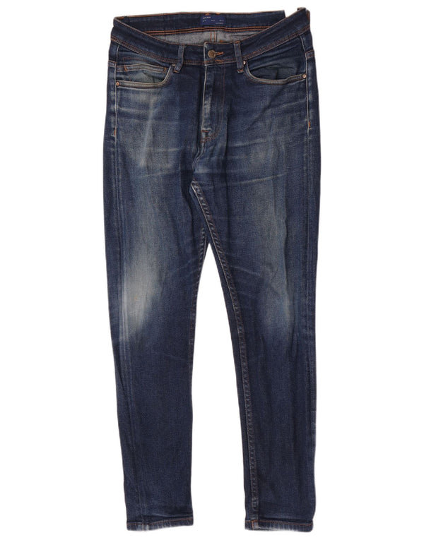 Męskie jeansy obcisłe Zara EU 42 Large W32 L29 Niebieskie bawełniane