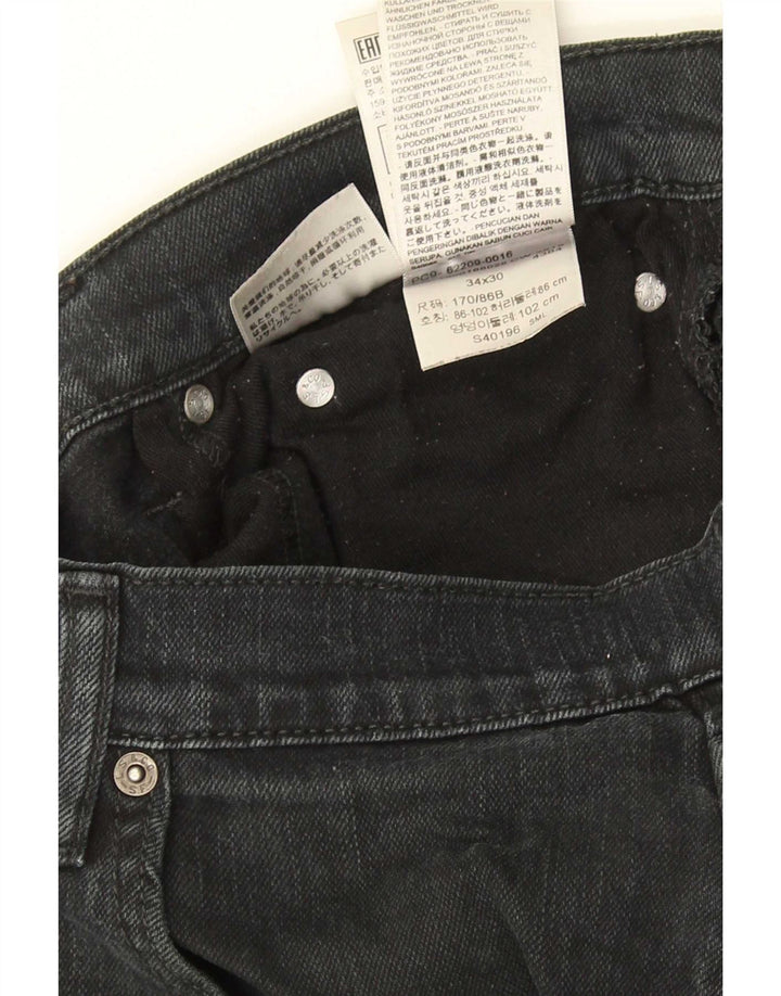 Męskie jeansy slim fit Levi's W34 L30 Czarna bawełna