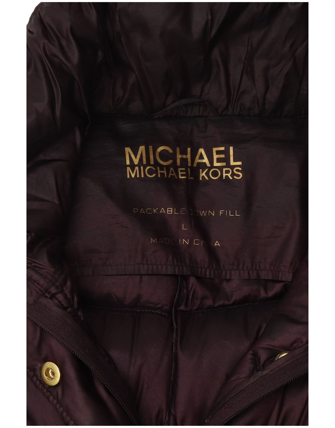 Damski ocieplany płaszcz Michael Kors UK 16, duży fioletowy