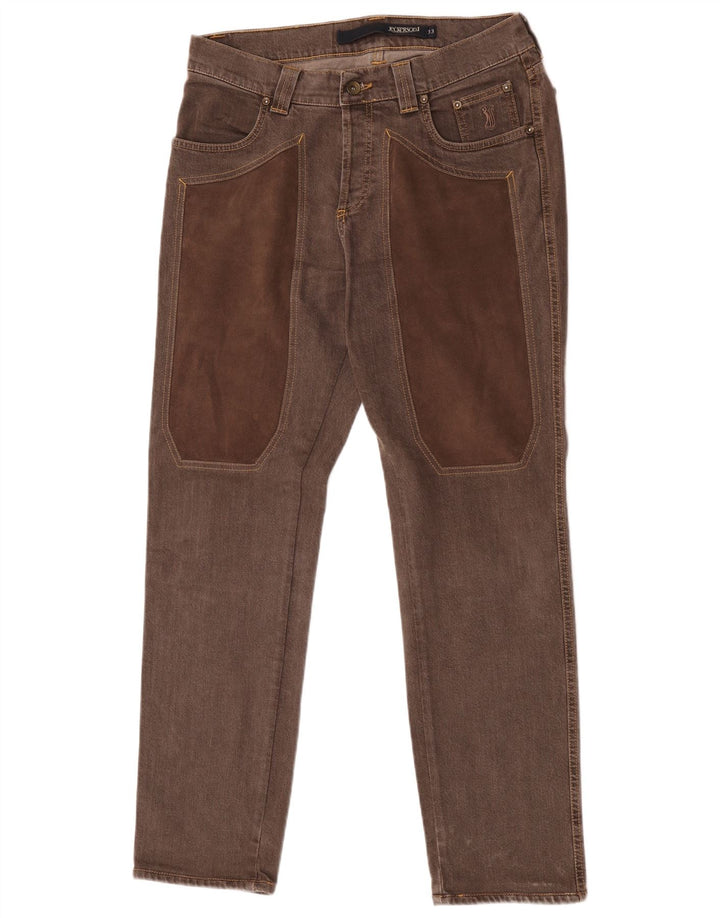 Męskie jeansy slim fit Jeckerson W33 L31 Brązowa bawełna