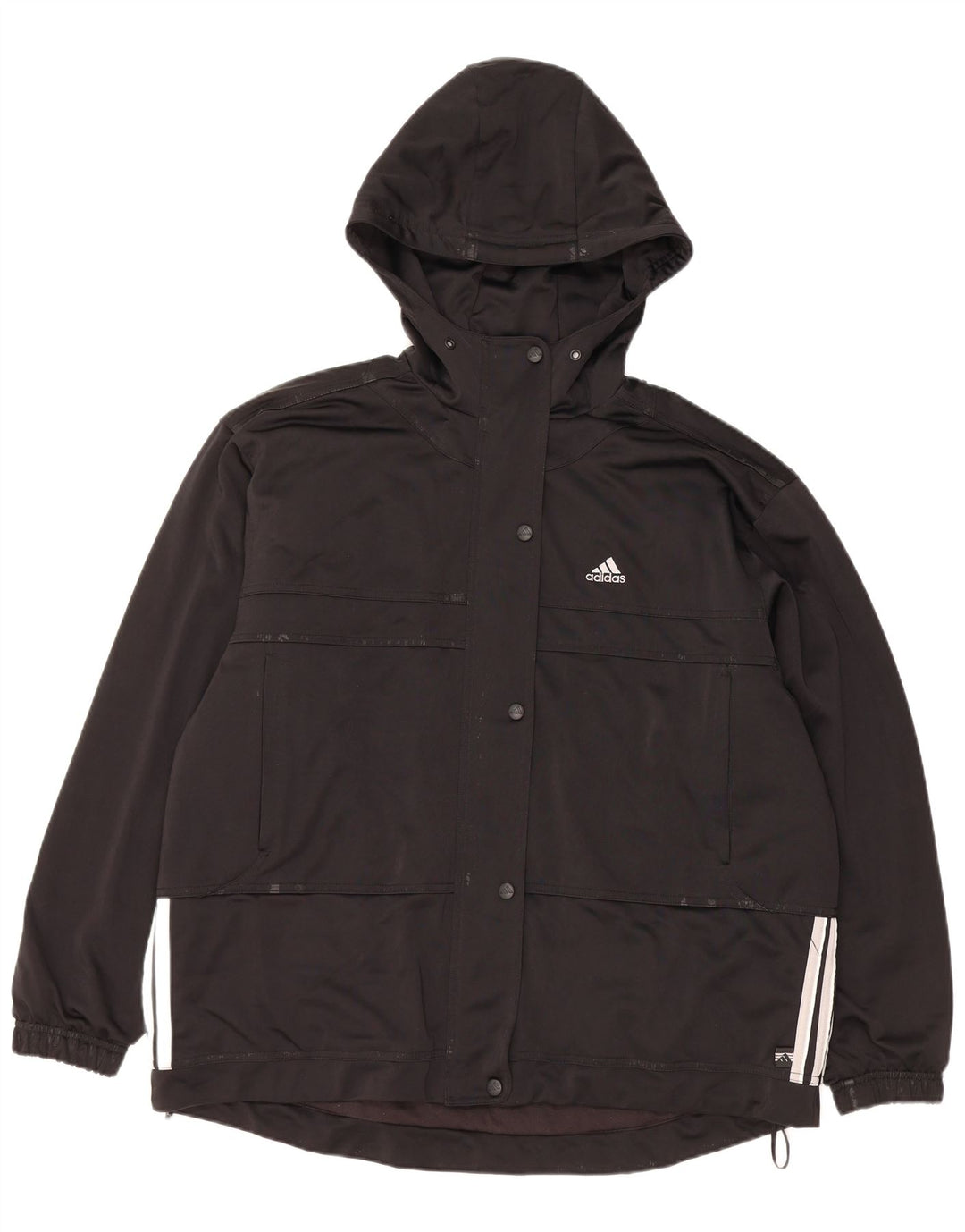 Damska bluza dresowa oversize z kapturem ADIDAS UK 14, duża czarna