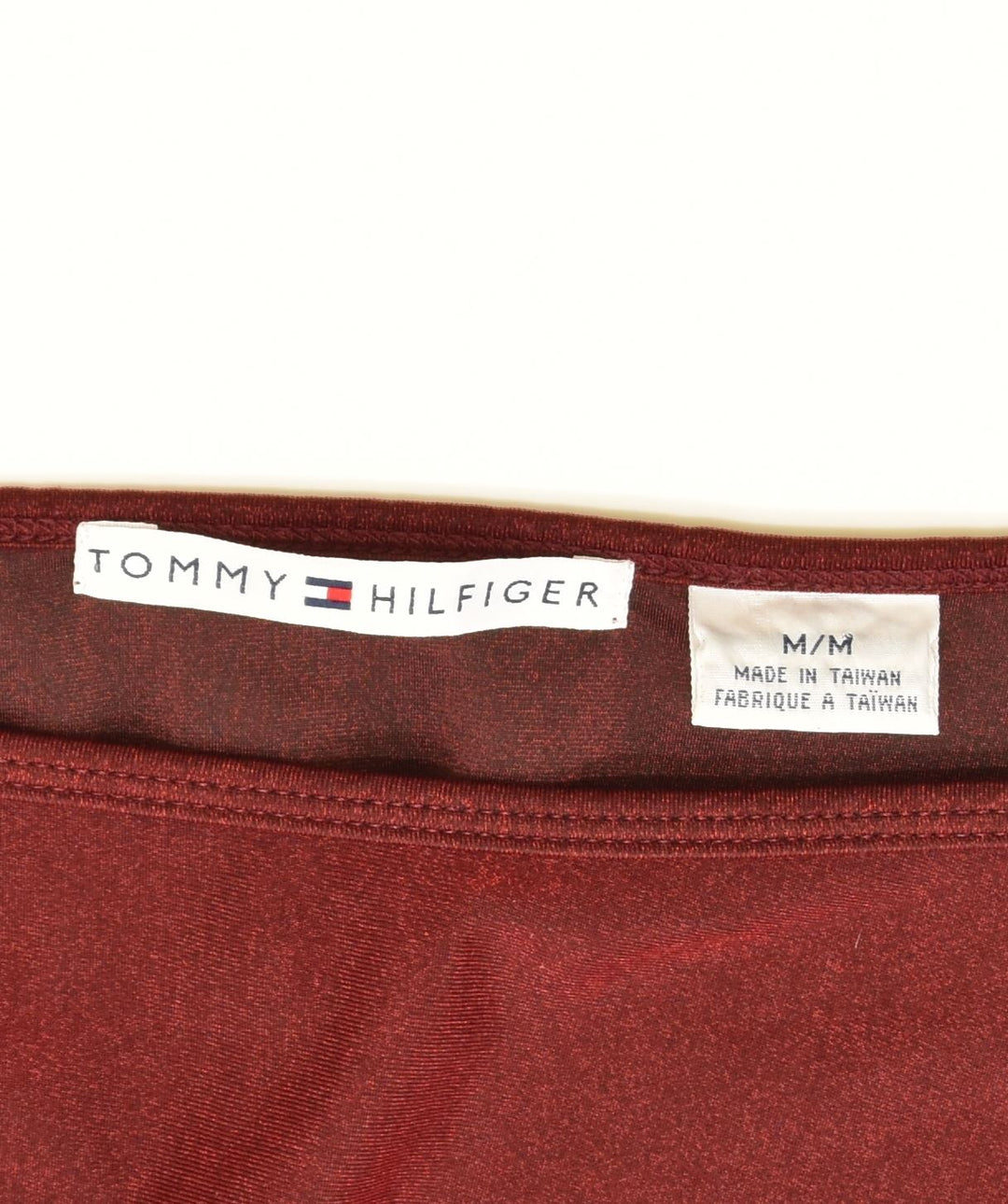 Damski top z rękawem 3/4 TOMMY HILFIGER UK 14, średni czerwony poliester