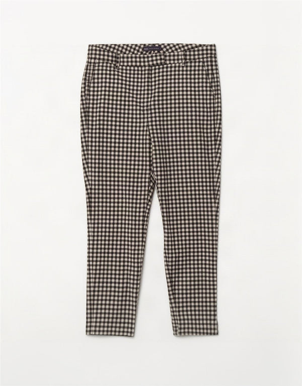 Spodnie damskie Marks & Spencer Crop UK 16 Large W34 L24 Czarna kratka