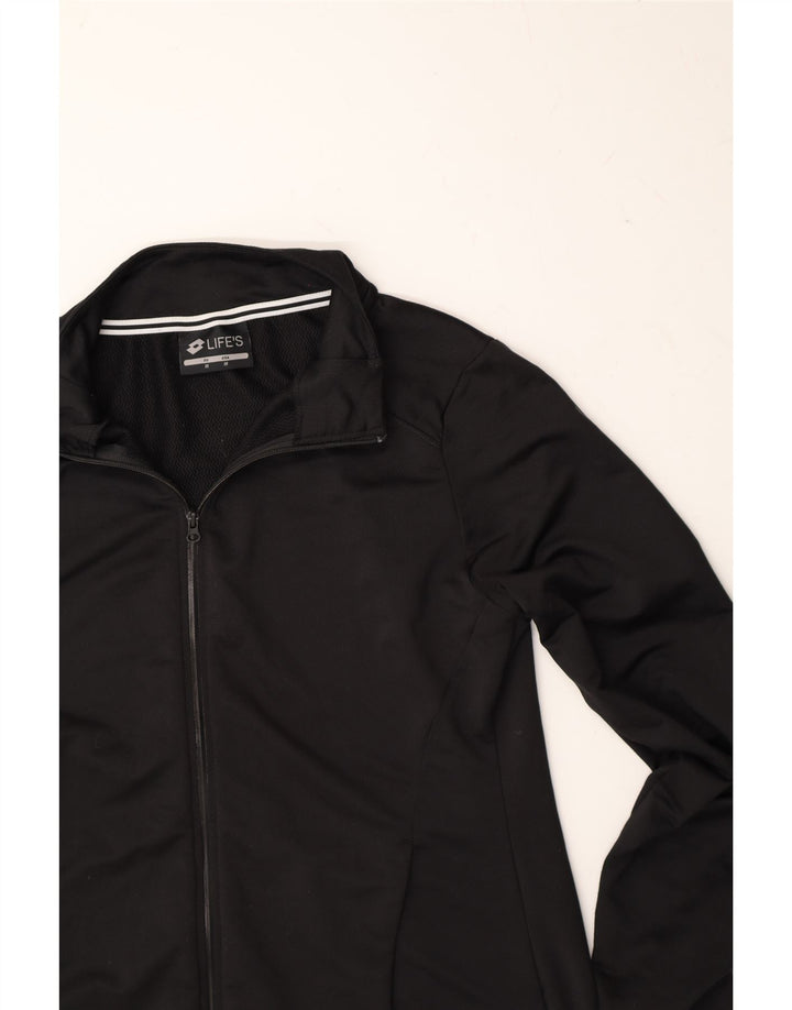 LOTTO Womens Tracksuit Top Jacket UK 14 Medium Black Vintage Lotto and Second-Hand Lotto from Messina Hembry 