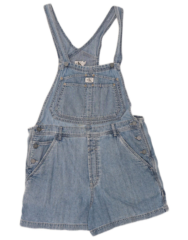 Damskie spodenki jeansowe Calvin Klein ogrodniczki UK 16 duże W34 niebieskie
