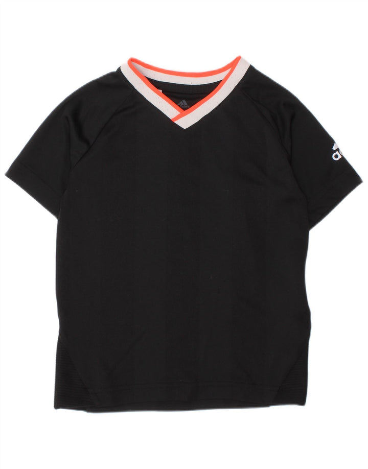 Chłopięcy T-shirt ADIDAS Climalite 4-5 lat, mały, czarny poliester