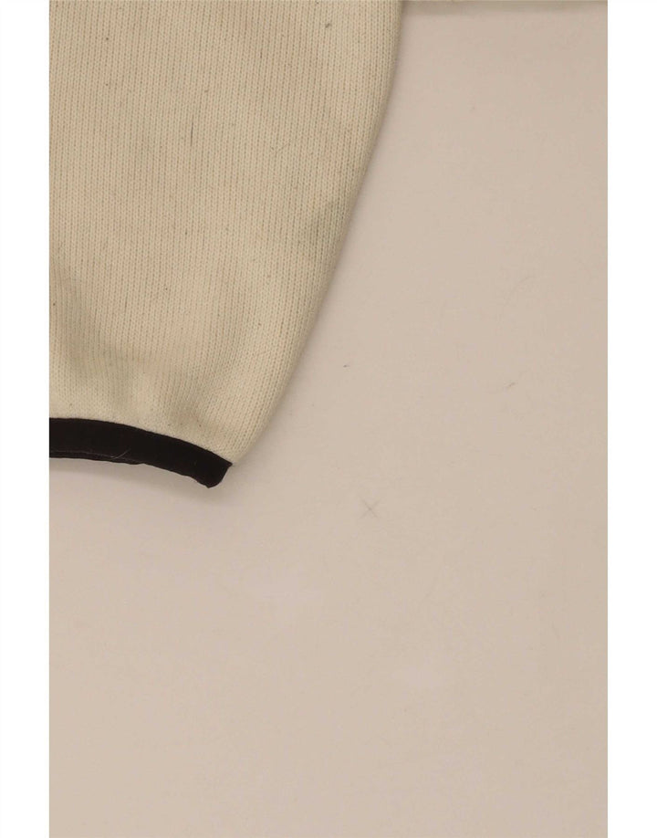 Damska bluza oversize z zamkiem 1/4 Dkny UK 6 XS w kolorze złamanej bieli Poliester