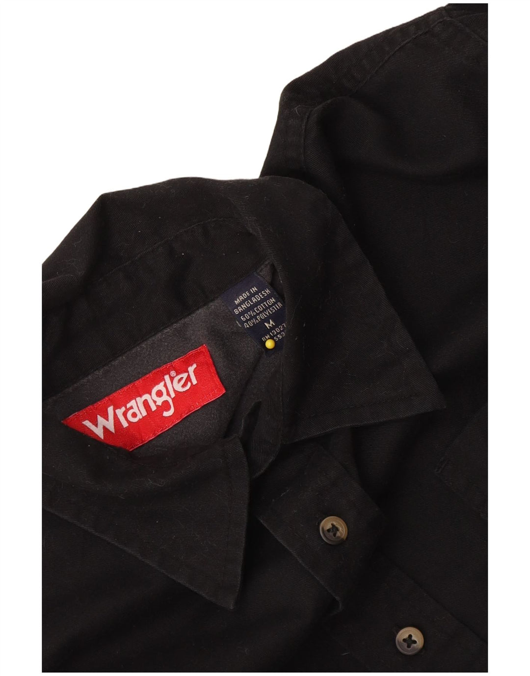 Koszula męska Wrangler, średnia czarna, bawełniana