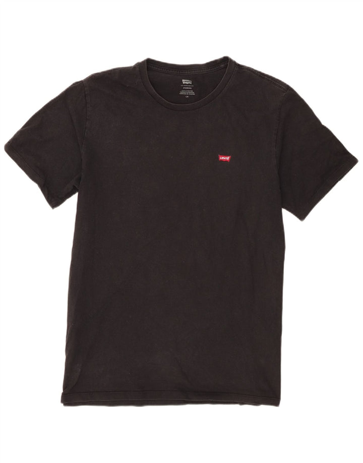 Męski standardowy T-shirt Levi's, duży, czarny, bawełniany