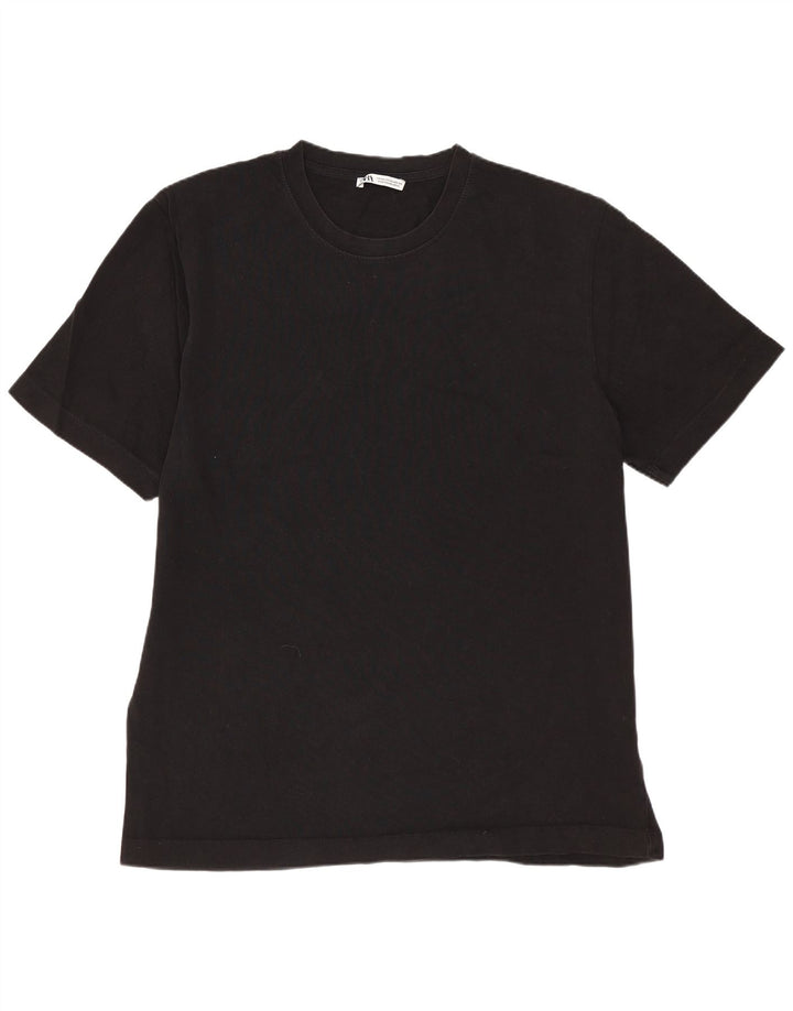 Męska koszulka T-shirt ZARA XL, czarna, bawełniana