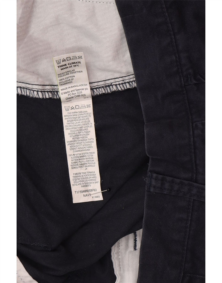 Męskie spodenki Chino Marks & Spencer W34, duże, granatowe, bawełniane