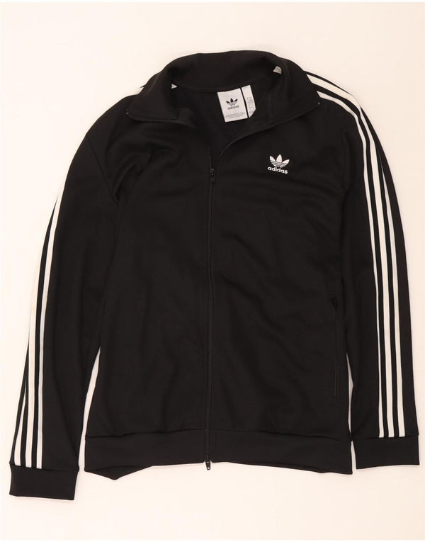 Damska kurtka dresowa Adidas UK 16, duża, czarna, poliestrowa