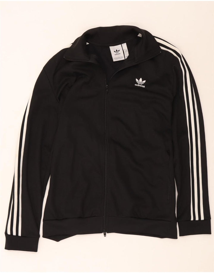 Damska kurtka dresowa Adidas UK 16, duża, czarna, poliestrowa