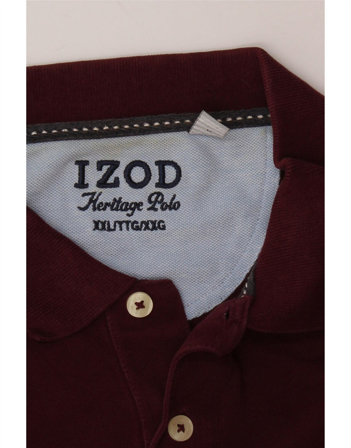 Męska koszulka polo IZOD Herritage Fit 2XL, bordowa