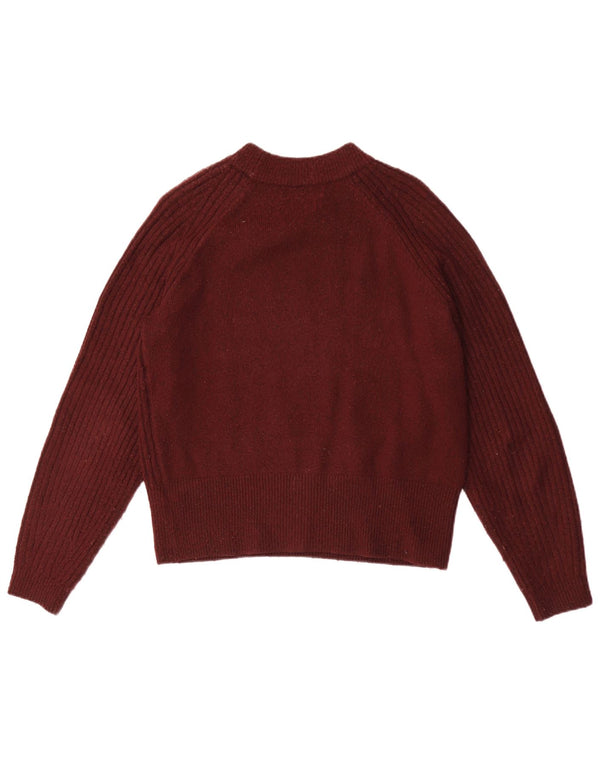 Marks & Spencer Damski sweter z okrągłym dekoltem, UK 10, mały burgund
