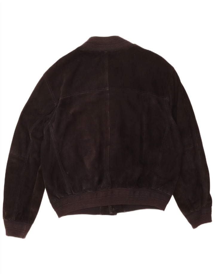 Vintage męska zamszowa kurtka bomber IT 50 duża czarna