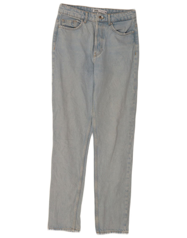 Damskie jeansy slim fit Zara z wysokim stanem EU 38 Small W28 L30 niebieskie