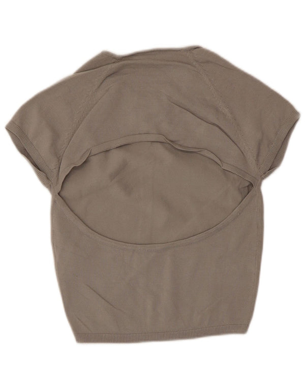 Damski krótki top Zara UK 14 Large, szara wiskoza