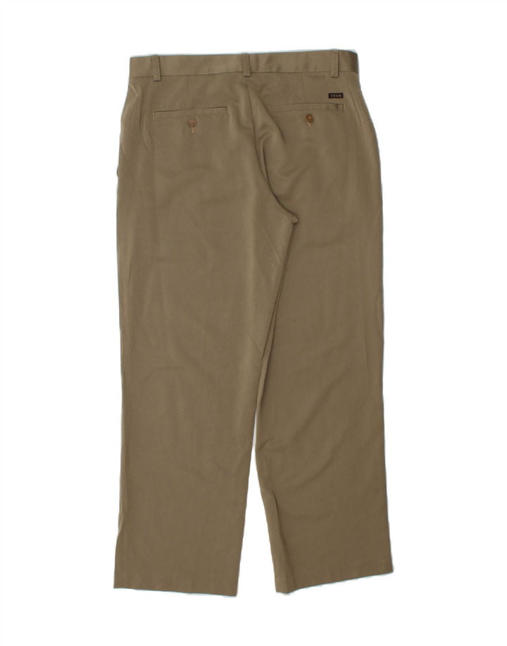 IZOD Mens Straight Chino Trousers W33 L30 Beige Polyester Vintage Izod and Second-Hand Izod from Messina Hembry 