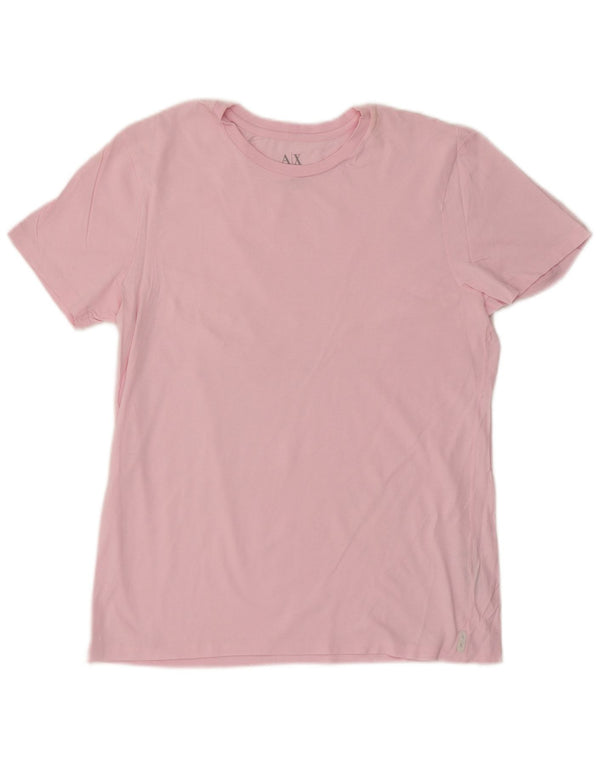 T-shirt męski Armani Exchange Top, średni, różowy, bawełniany