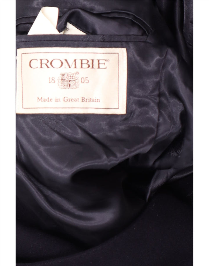 Płaszcz męski CROMBIE UK 40, duży, granatowy, nowy, wełniany, klasyczny