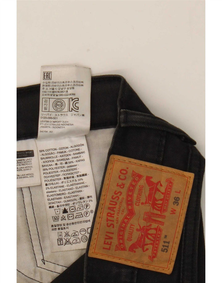 Męskie spodenki jeansowe Levi's 511 W36, duże, czarne, bawełniane