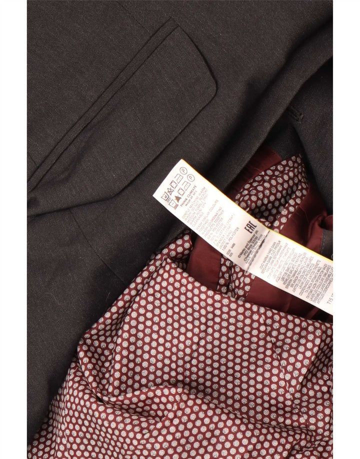 Marks & Spencer Męska marynarka zapinana na 2 guziki UK 42, duża, szara, poliester