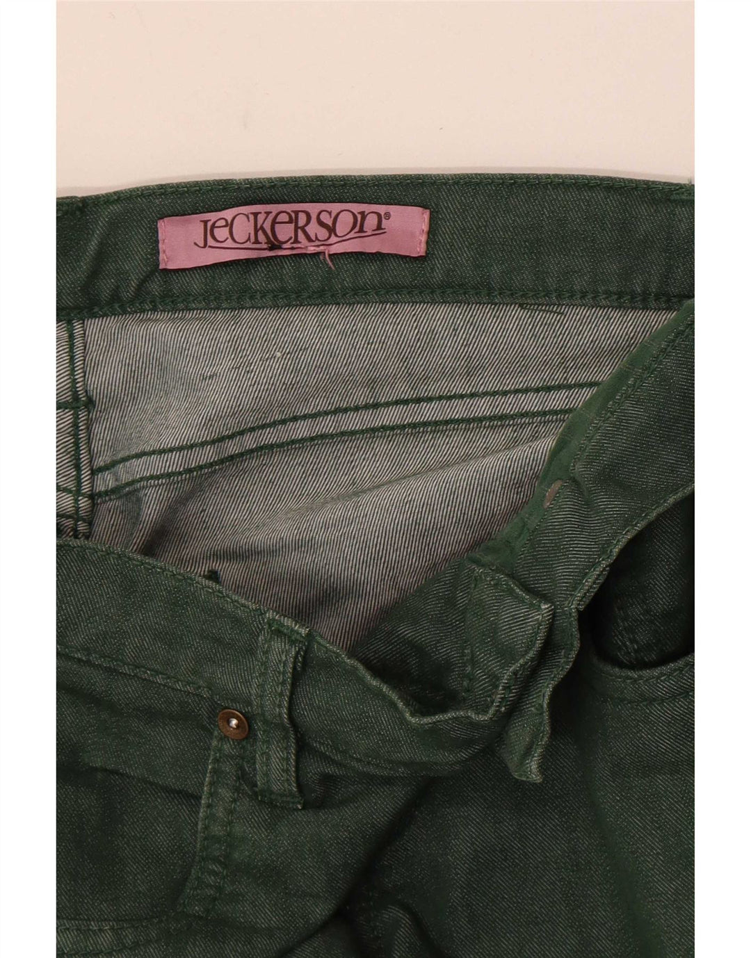 Jeansy damskie Jeckerson W28 L34 zielone