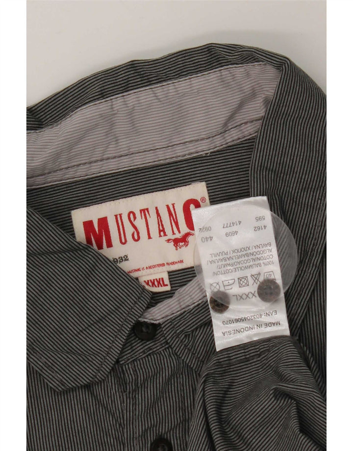 Koszula męska Mustang 3XL Szara, bawełniana w paski