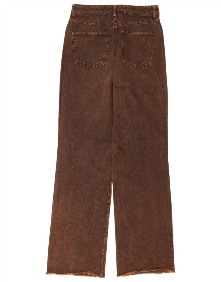 Damskie jeansy proste Zara EU 40 Medium W30 L33 brązowe