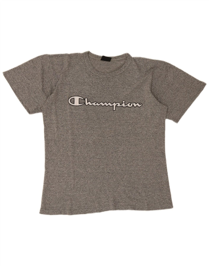 Męski T-shirt Champion z grafiką, duży, szary, nakrapiany