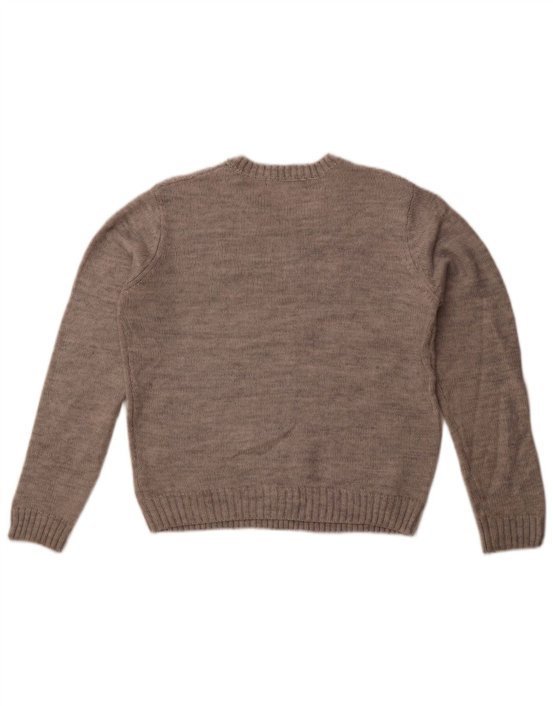 Damski sweter oversize Zara z okrągłym dekoltem UK 10, mały, szary, akrylowy