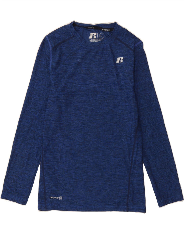 RUSSELL ATHLETIC Boys Top Long Sleeve 10-11 Years Large Navy Blue Vintage Russell Athletic and Second-Hand Russell Athletic from Messina Hembry 