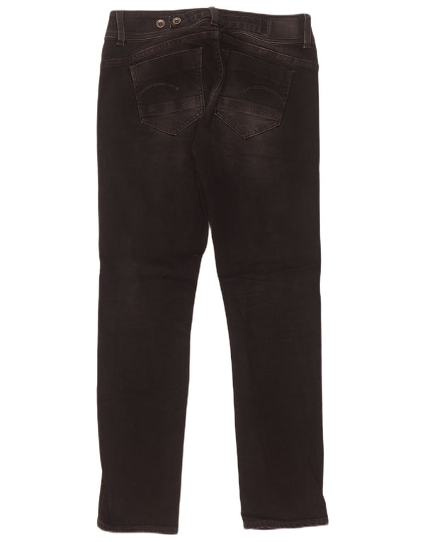 Damskie jeansy G-Star Midge Straight W31 L32 Czarne bawełniane
