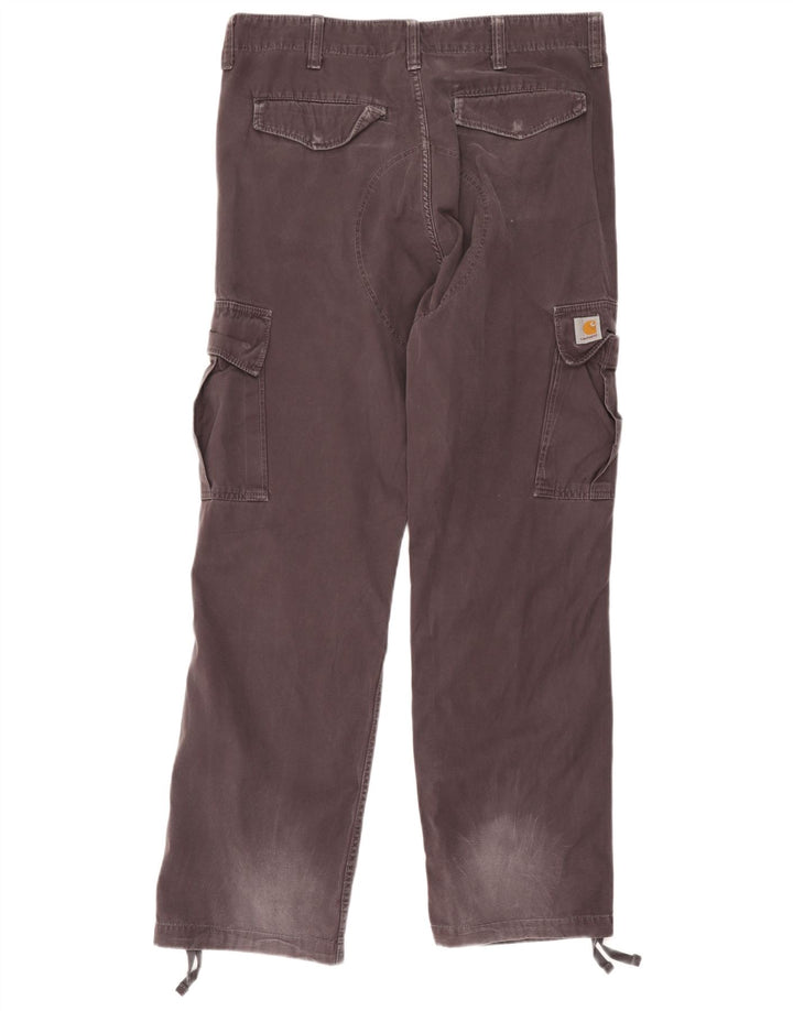 Męskie spodnie Carhartt Straight Cargo W34 L34 Szara bawełna