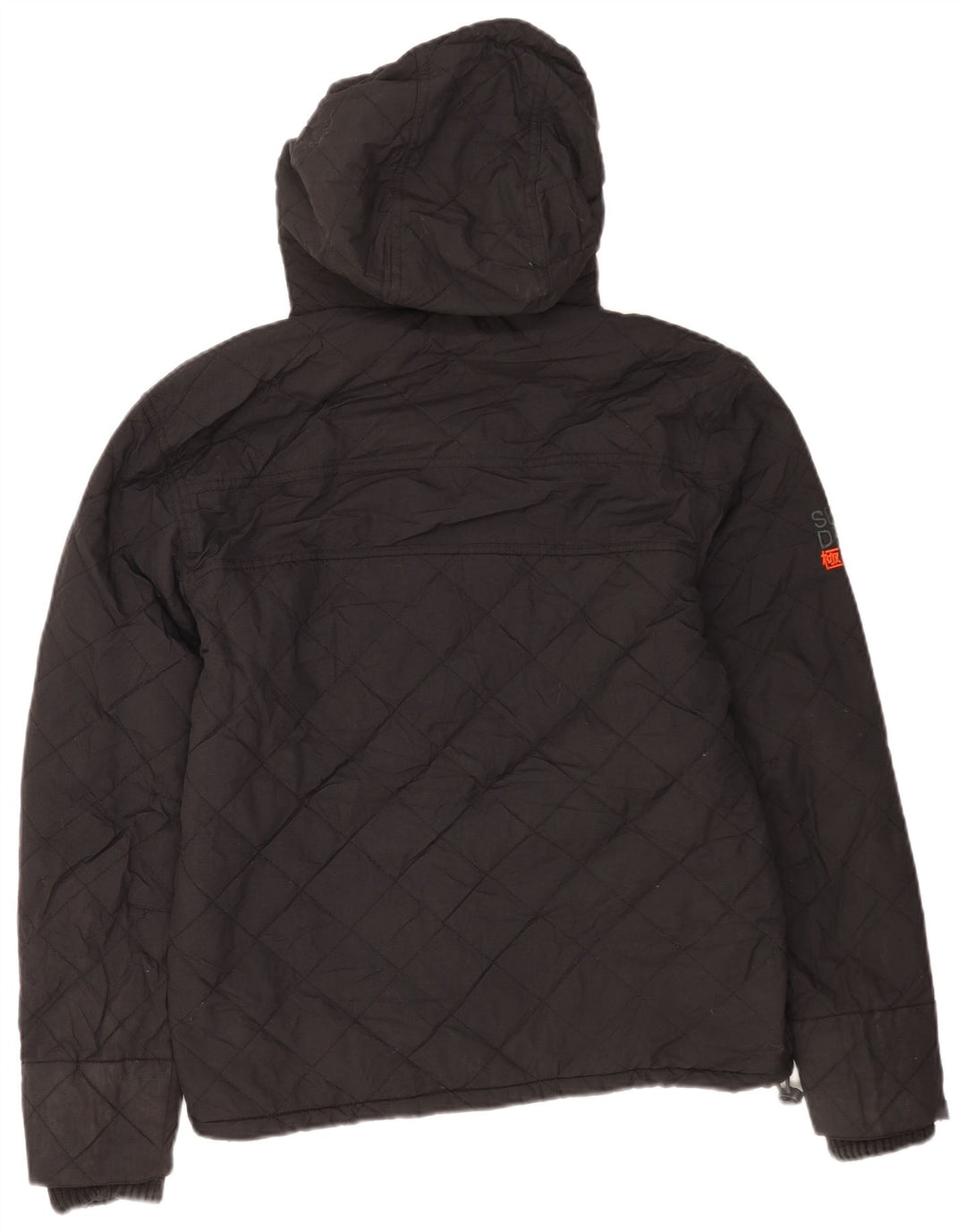 Męska wiatrówka z kapturem Superdry UK 38, średnia czarna