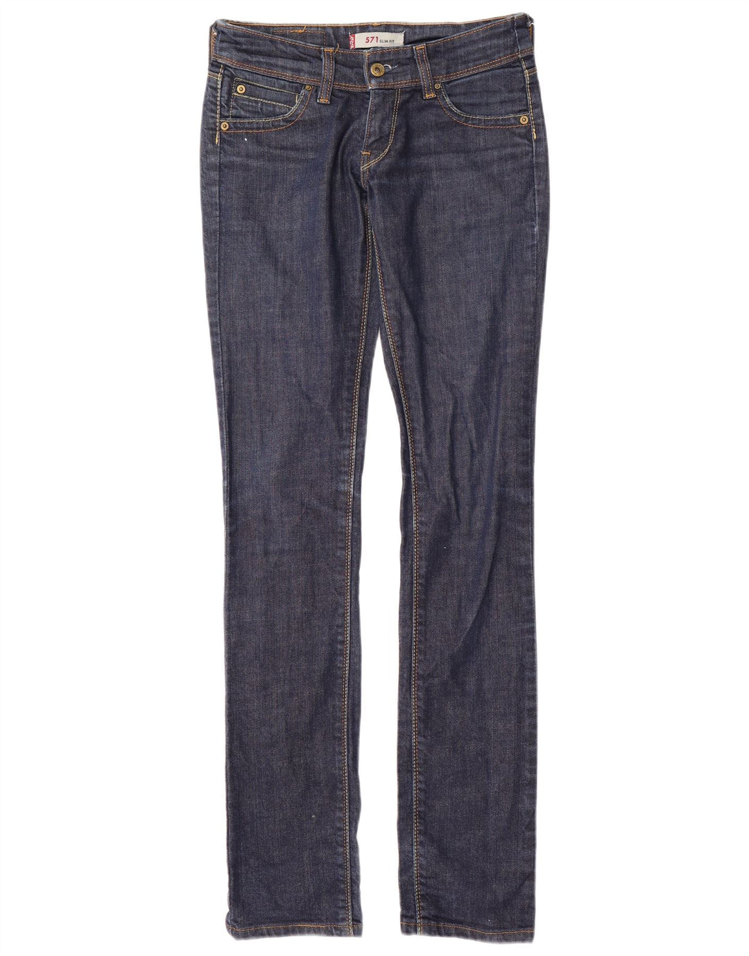 Damskie jeansy LEVI'S 571 Slim W26 L34 Granatowe