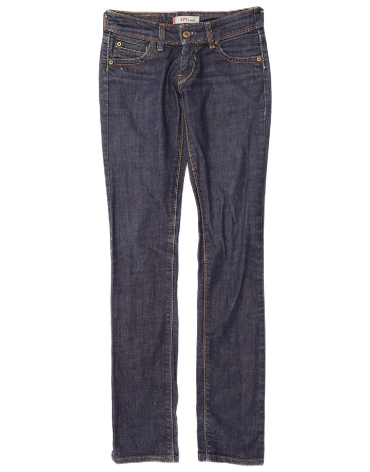 Damskie jeansy LEVI'S 571 Slim W26 L34 Granatowe