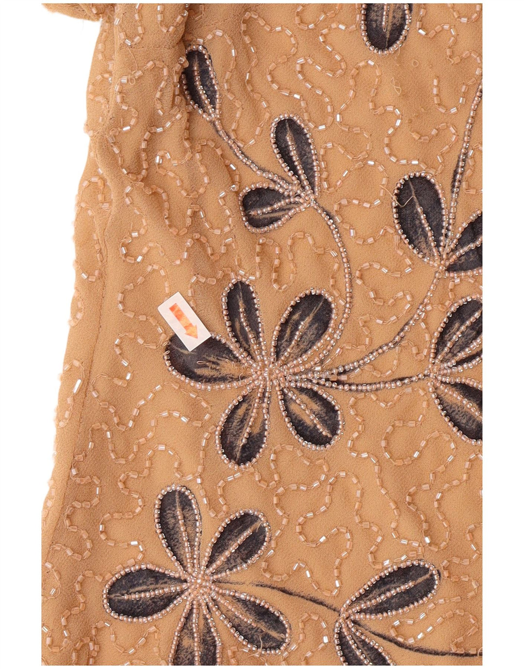 Damska bluzka Jacques Vert UK 12 Średni beżowy kwiatowy poliester