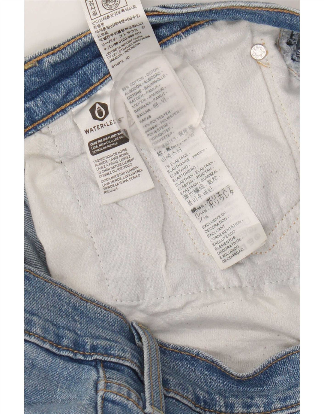 Damskie jeansy Levi's Ribcage Straight W31 L29 Niebieskie bawełniane