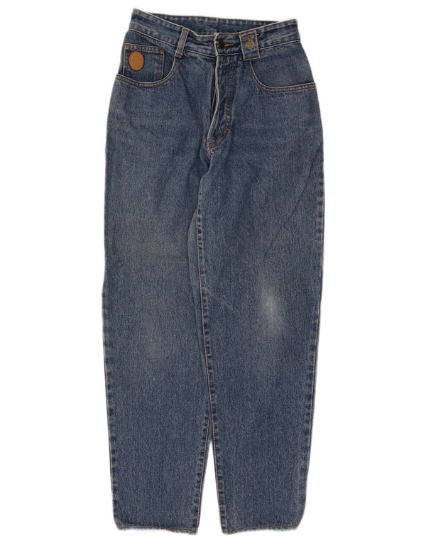 Damskie jeansy Trussardi z wysokim stanem IT 42 Medium W28 L28 Niebieskie bawełniane