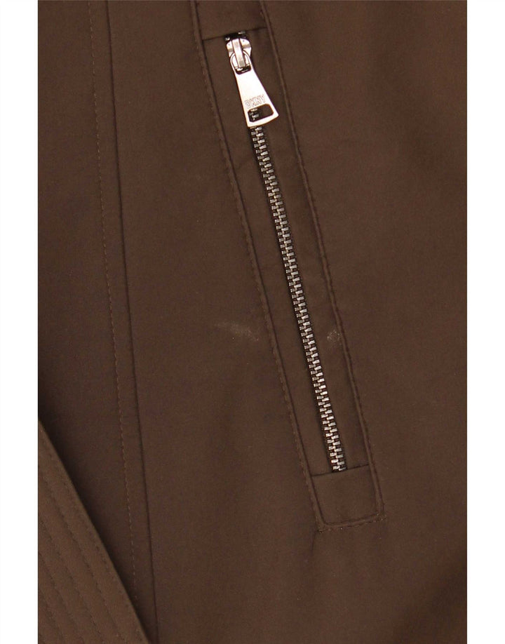 Damski płaszcz Dkny Sherpa UK 18 XL, brązowy poliester