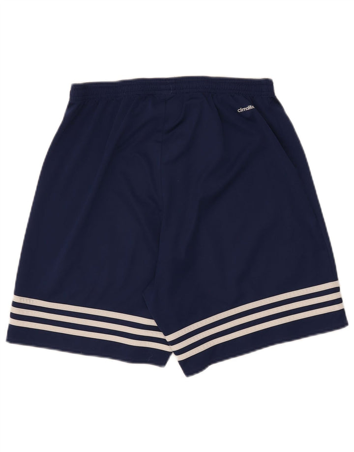 Męskie spodenki sportowe Adidas Climalite, średni granatowy poliester