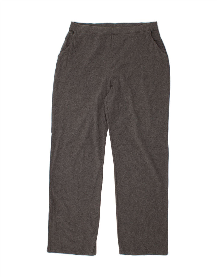 L.L.BEAN Womens Tall Tracksuit Trousers UK 14 Medium Grey Cotton Vintage L.L.Bean and Second-Hand L.L.Bean from Messina Hembry 